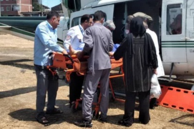 انتقال هوایی بیمار مسموم از آستارا به رشت